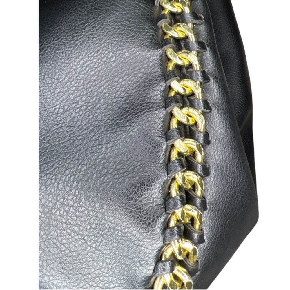 Bebe Colette Tripe entry bag. Gold tone hardware. - Picture 4 of 9